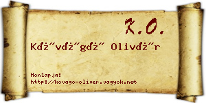 Kővágó Olivér névjegykártya